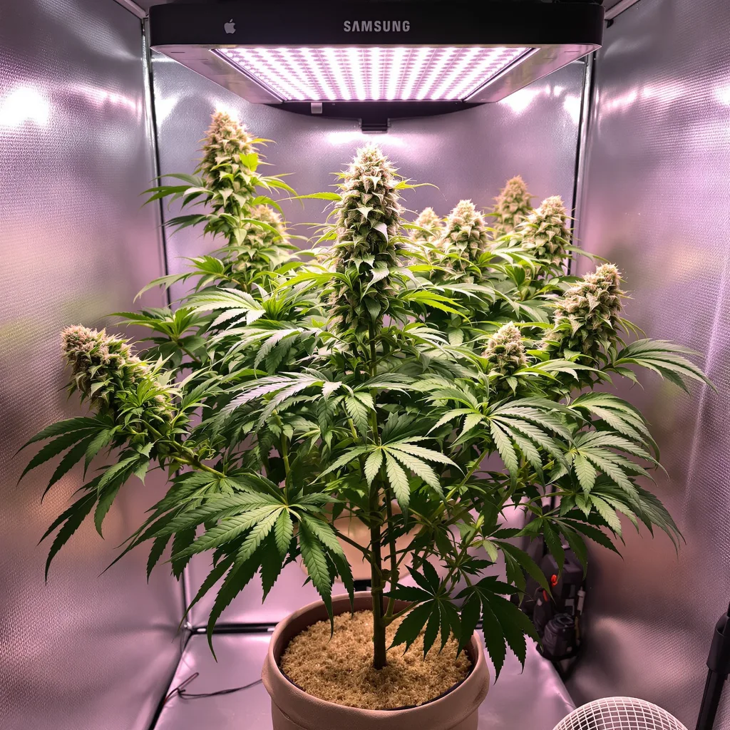 Planta de cannabis Green Crack Punch en fase de floración — 60-100 cm autofloración