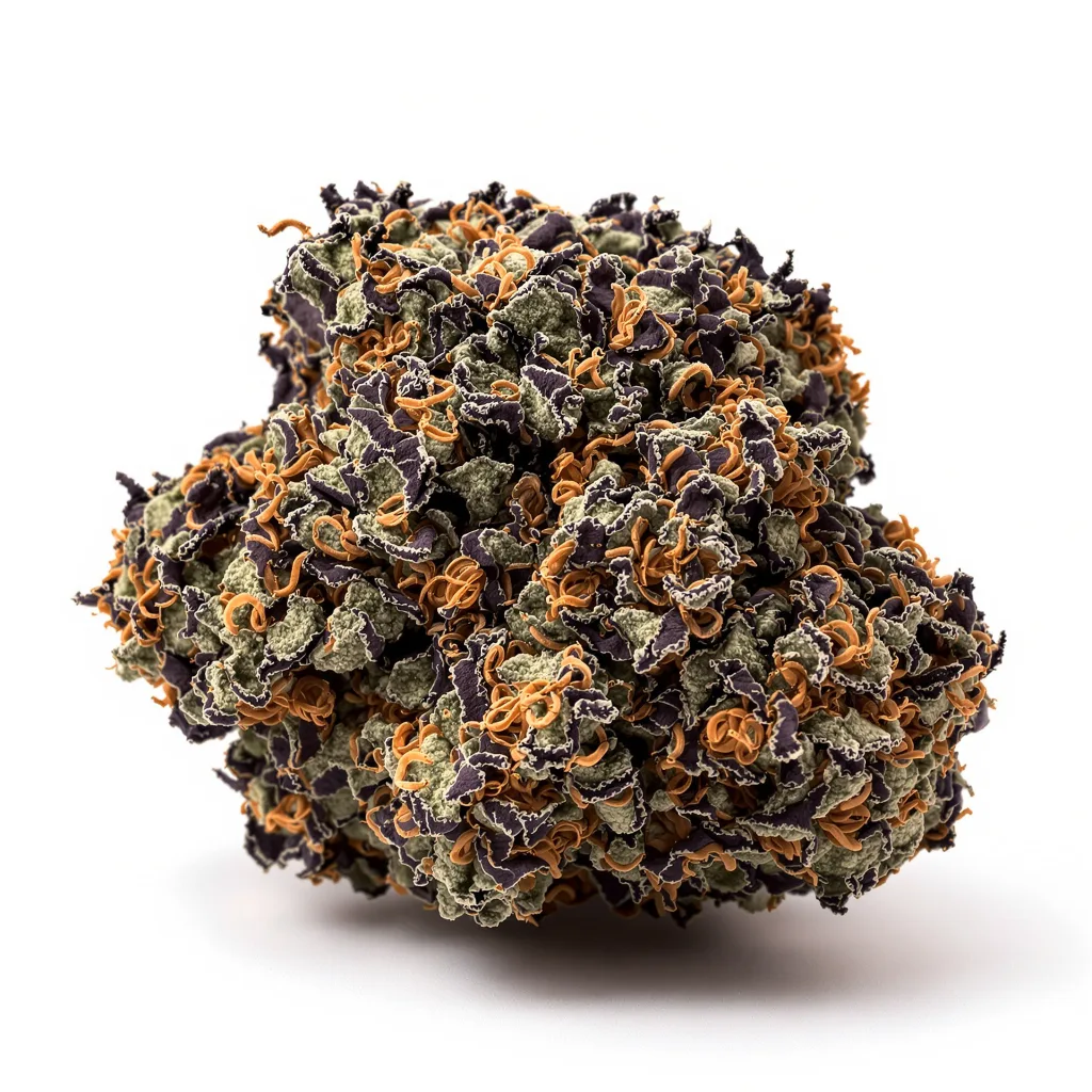 Green Crack Punch 84% indica / 16% sativa — flor con tricomas visibles