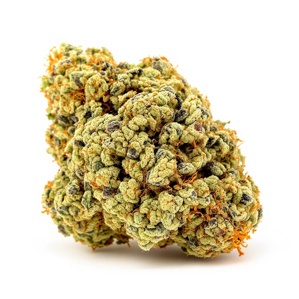 Green Dream 18% indica / 82% sativa — flor con tricomas visibles
