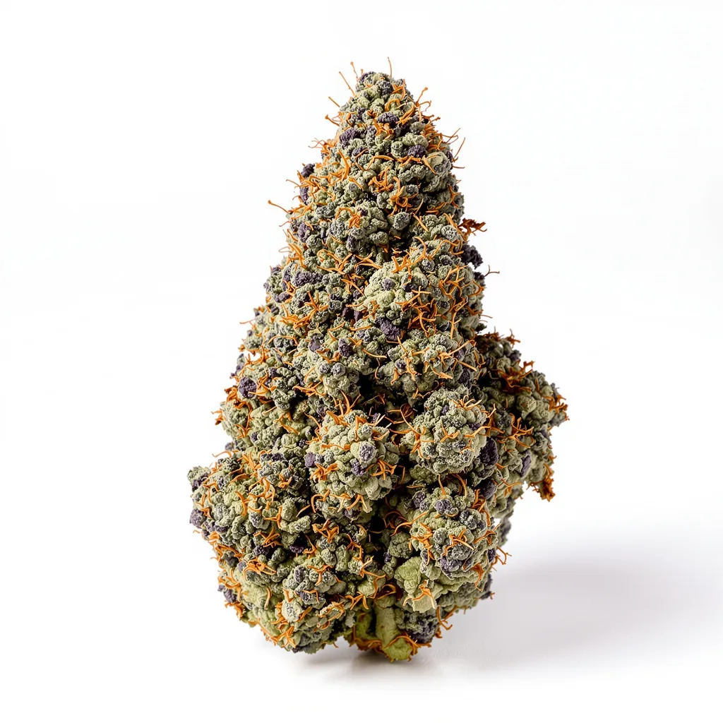 Green Goddess 75% indica / 25% sativa — flor con tricomas visibles