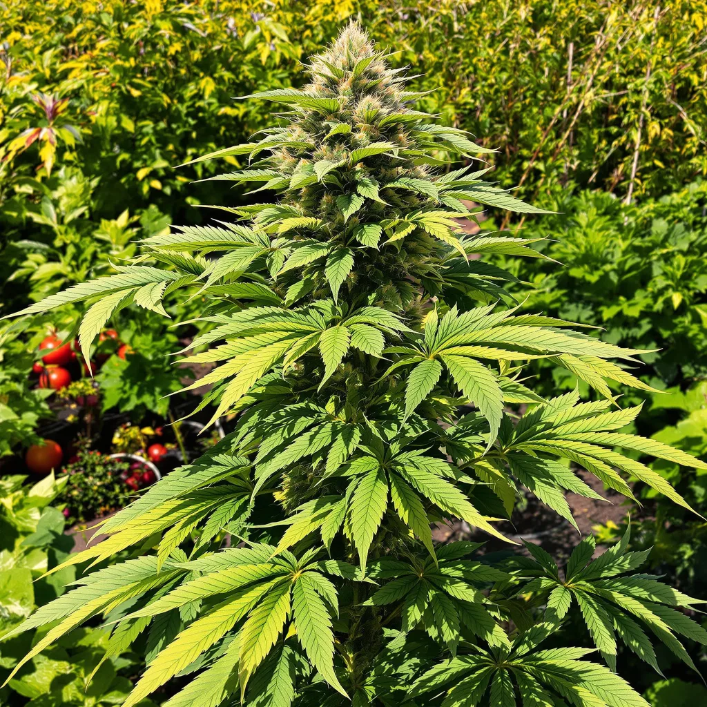 Green Love Potion 76% indica / 24% sativa — flor con tricomas visibles