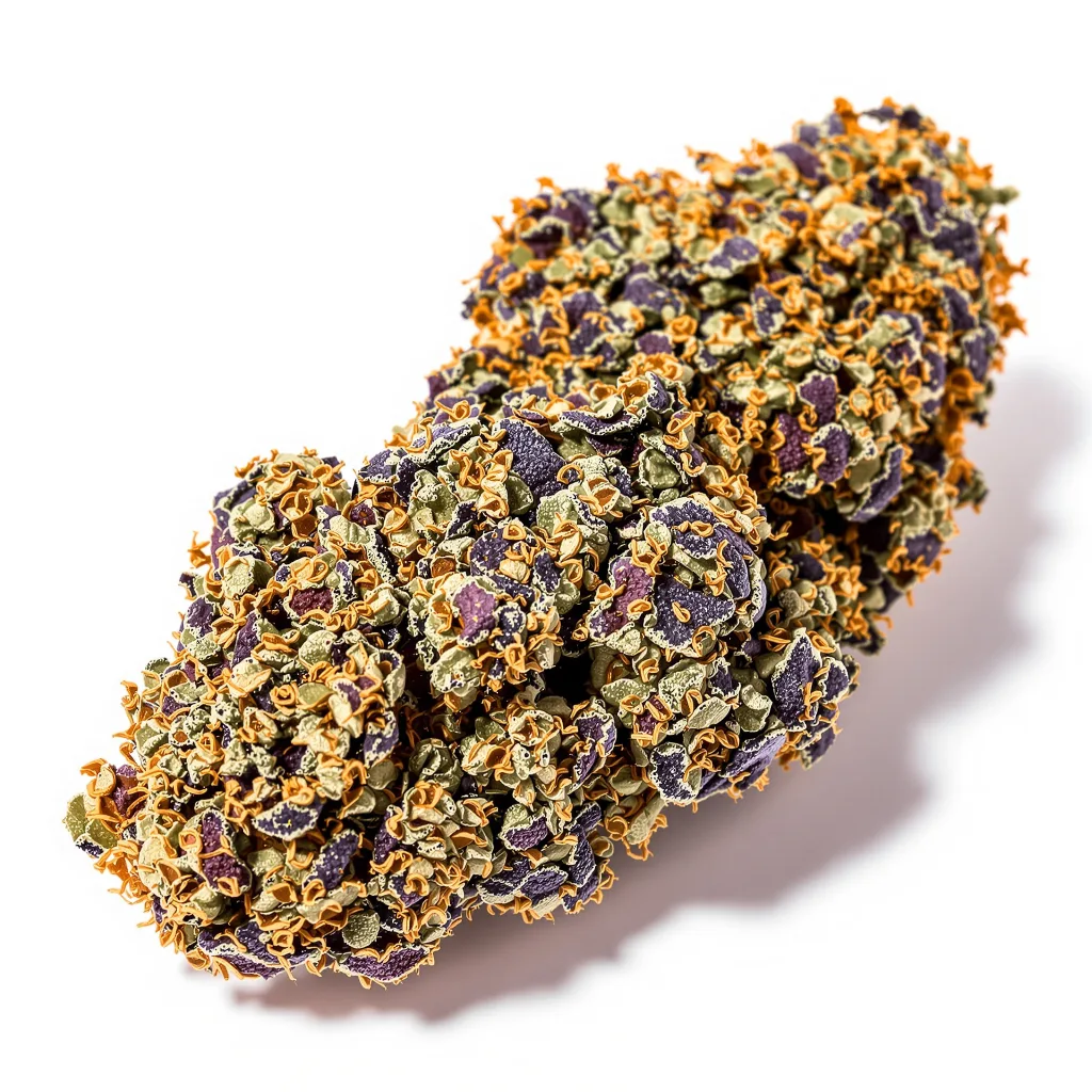 Green Love Potion 76% indica / 24% sativa — flor con tricomas visibles
