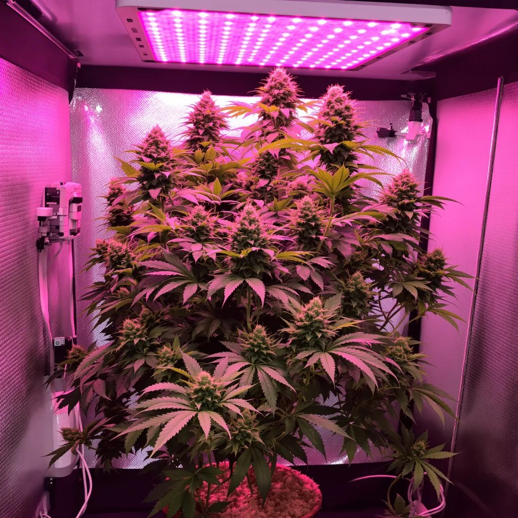 Planta de cannabis Green Poison en fase de floración — 60-100 cm autofloración