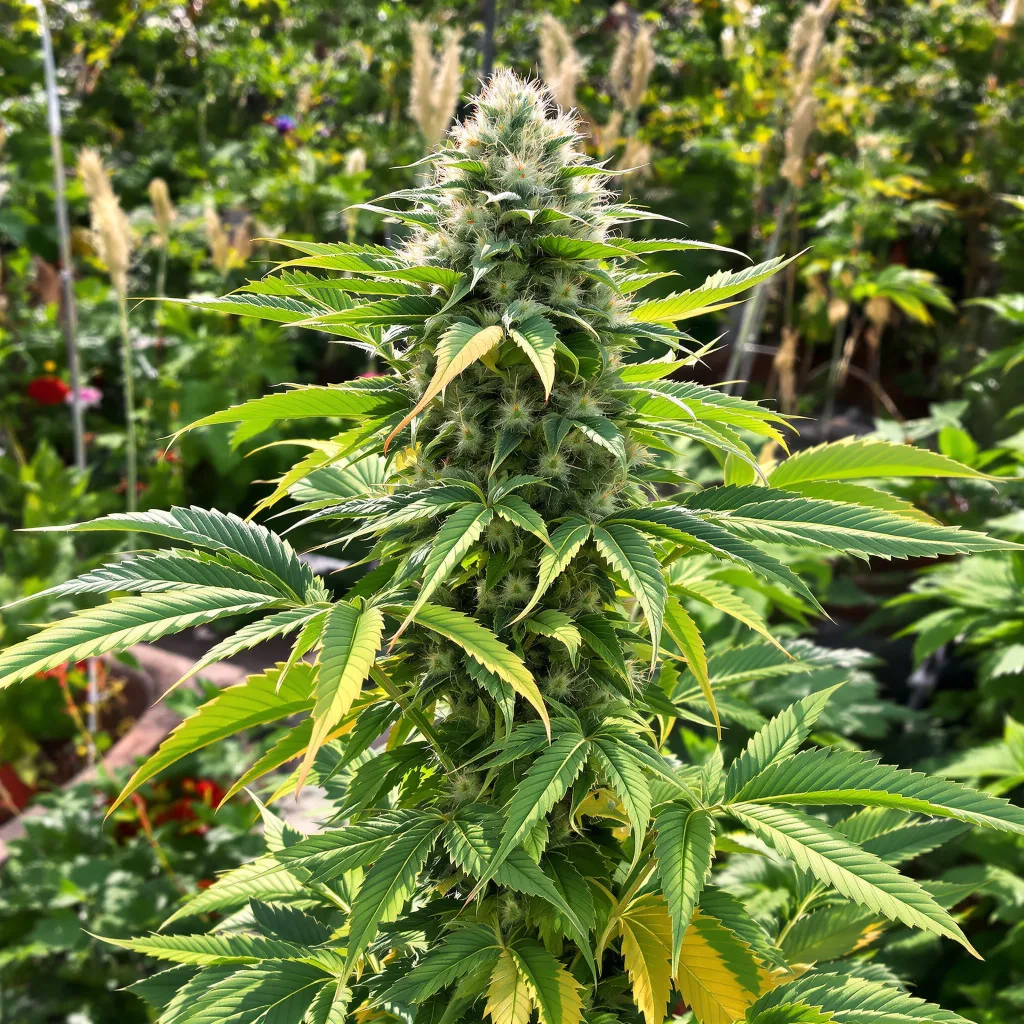 Green Poison 80% indica / 20% sativa — flor con tricomas visibles