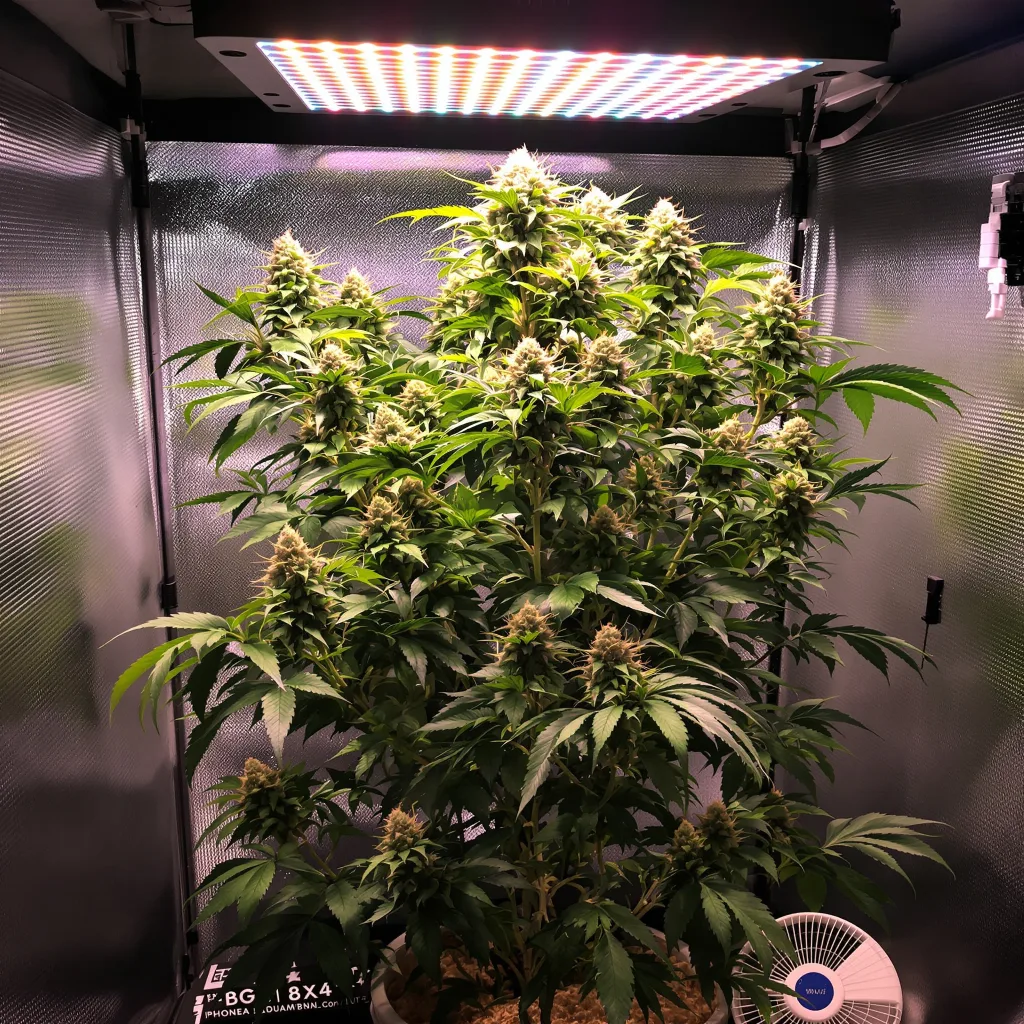 Planta de cannabis Green Queen en fase de floración — 60-100 cm autofloración