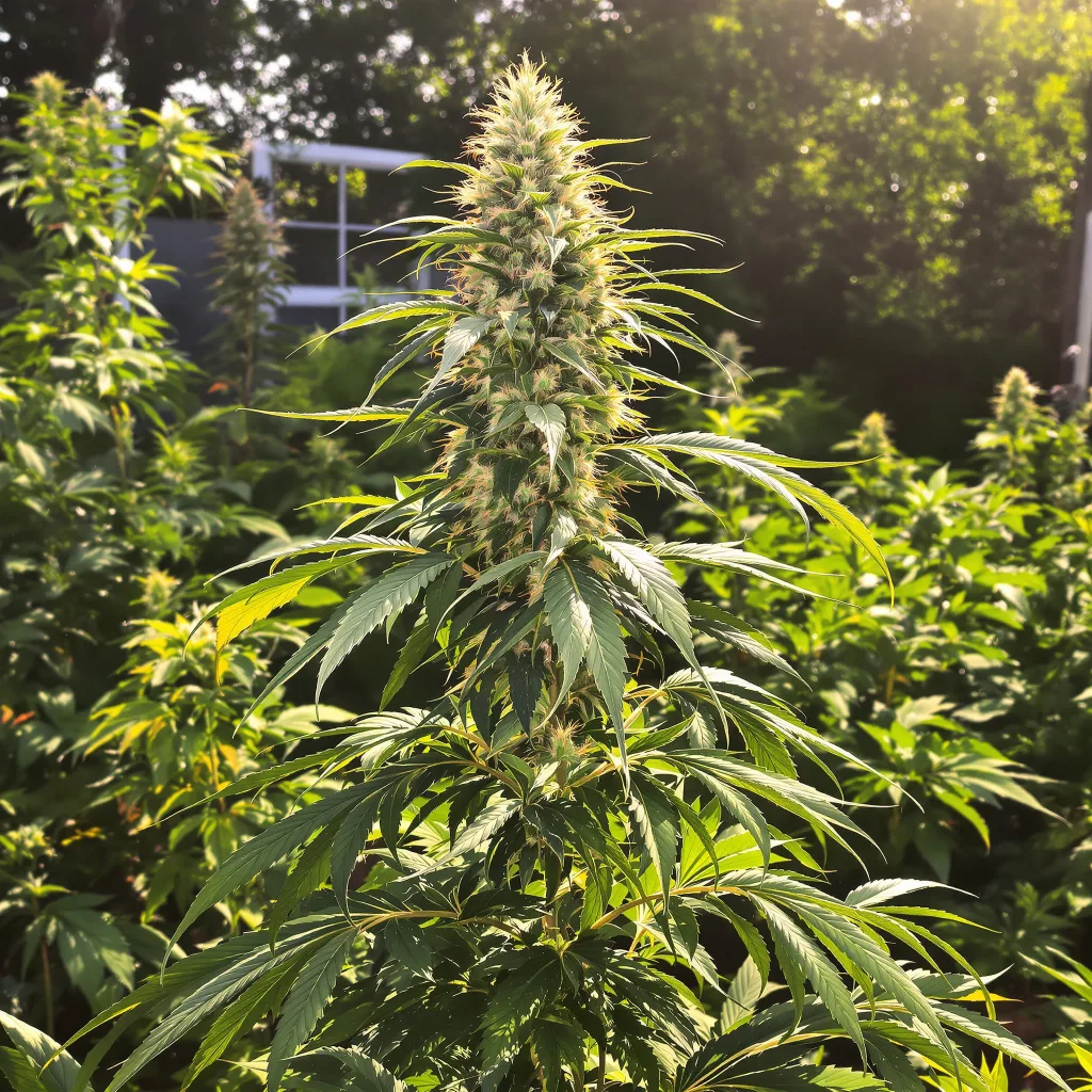 Grilled Cheese 22% indica / 78% sativa — flor con tricomas visibles