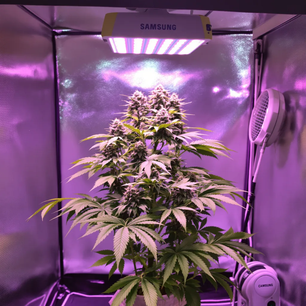 Planta de cannabis Guard Dawg en fase de floración — 90-130 cm feminizada