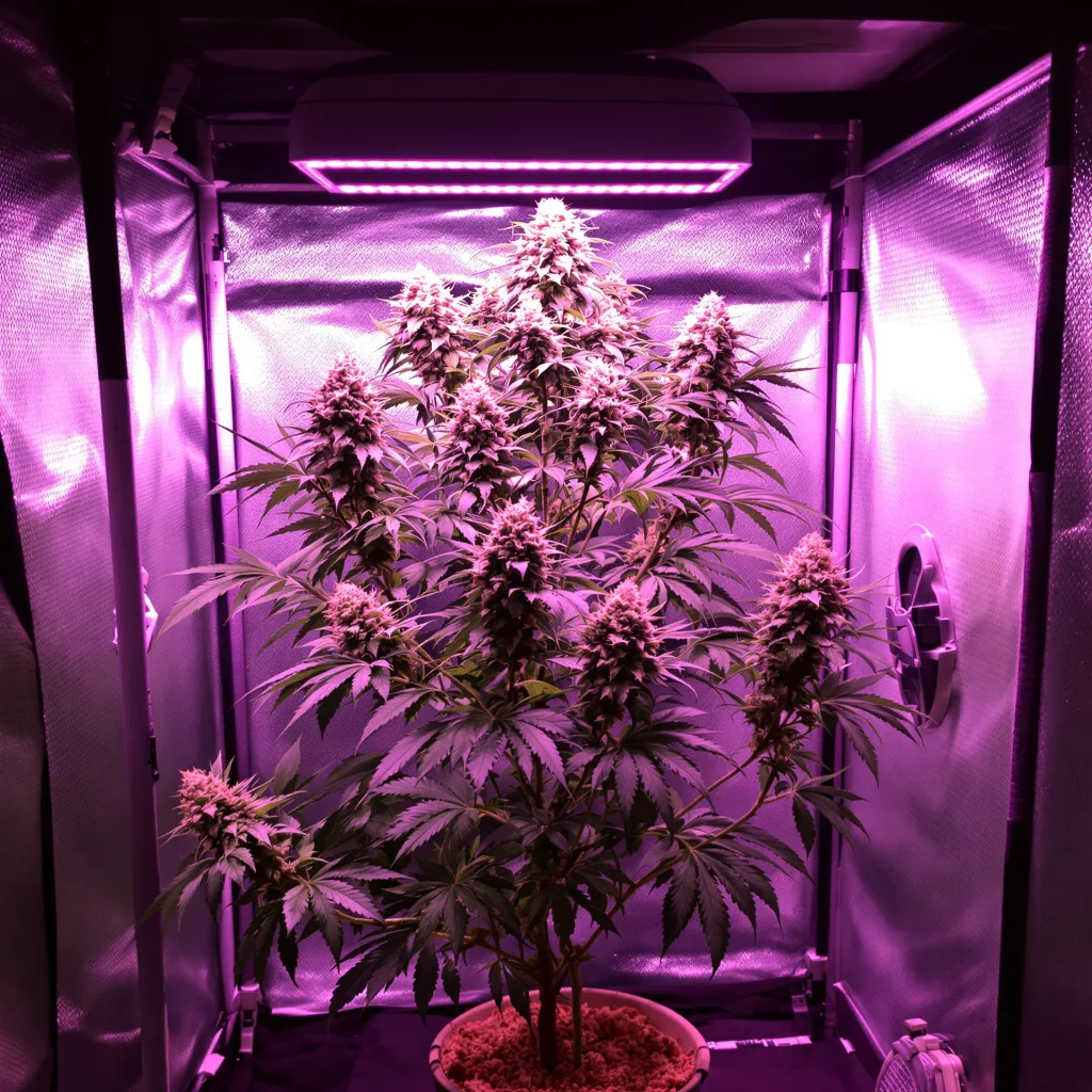 Planta de cannabis Guido Kush en fase de floración — 60-100 cm autofloración