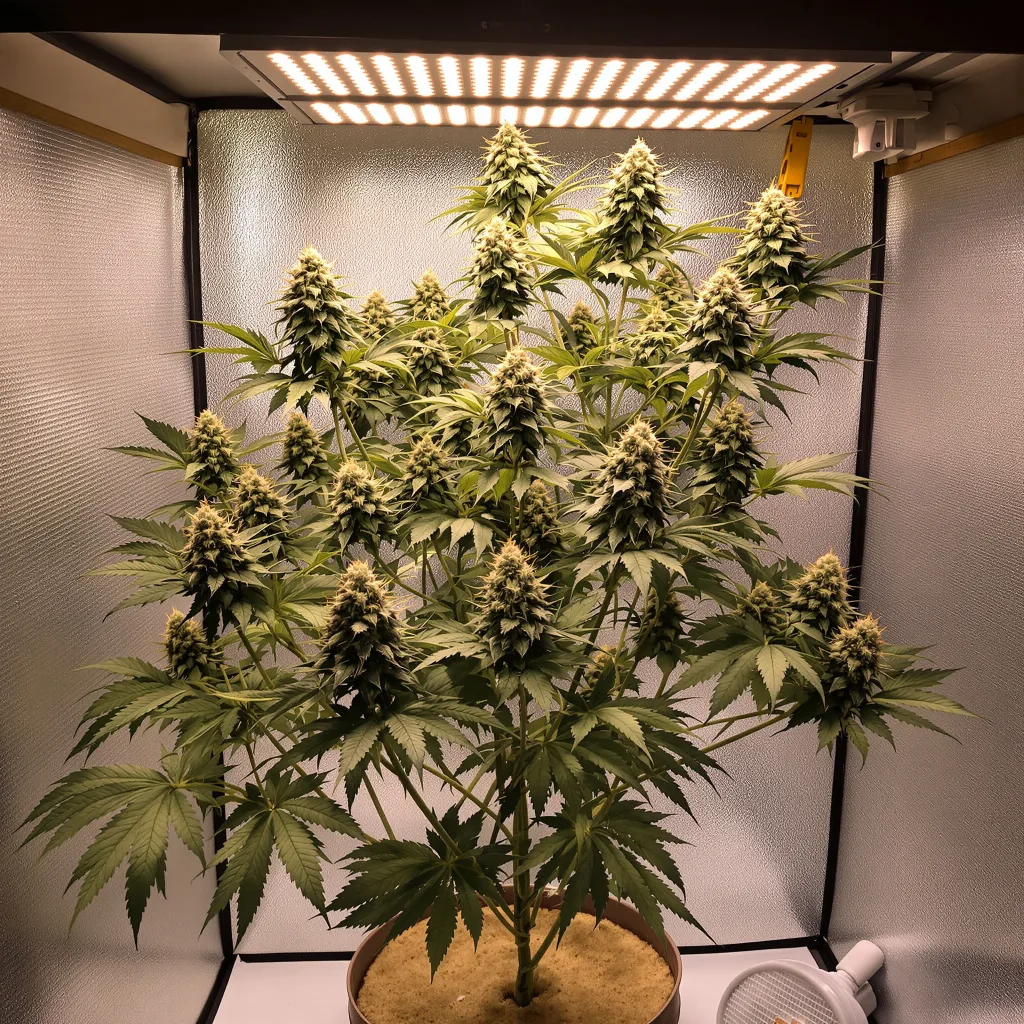 Planta de cannabis Gupta Kush en fase de floración — 120-180 cm feminizada