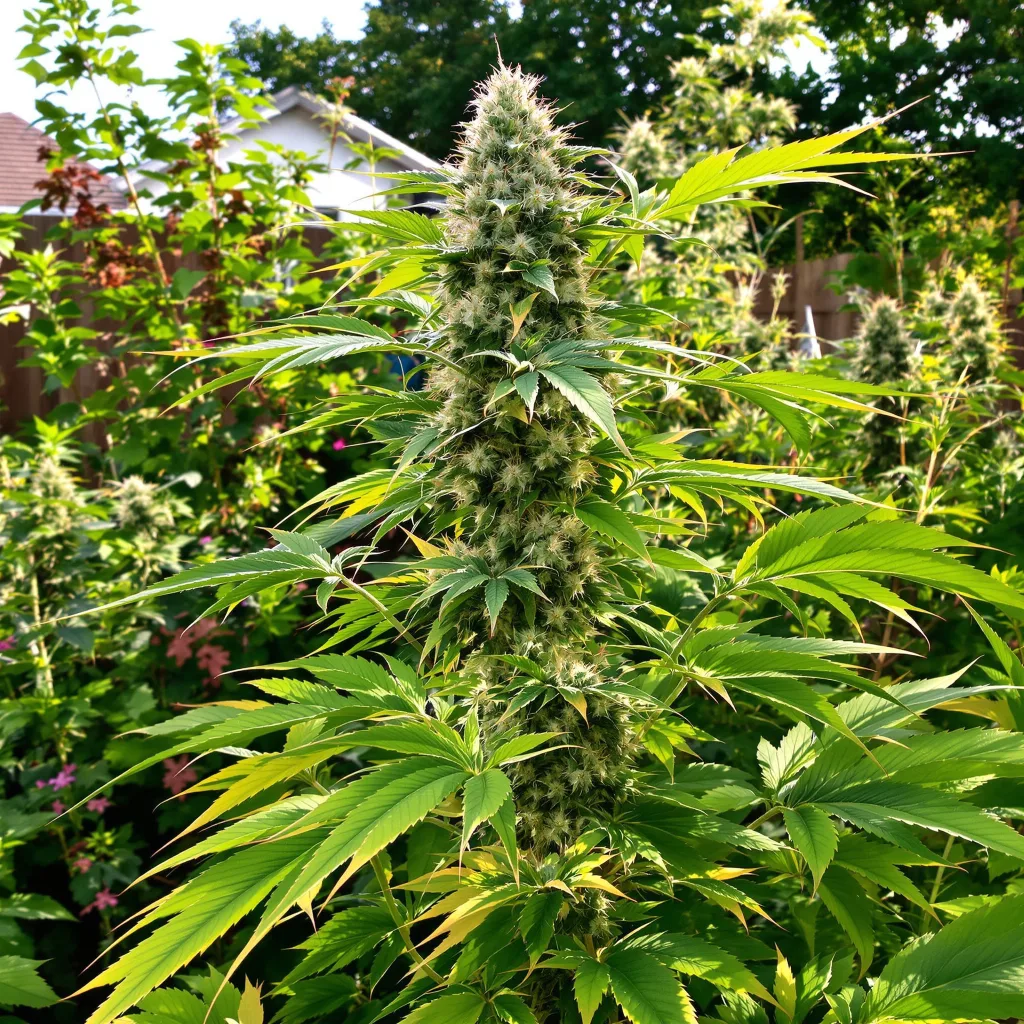 Gupta Kush 44% indica / 56% sativa — flor con tricomas visibles