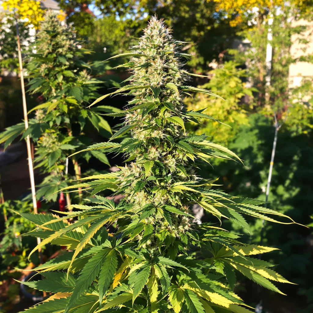Guptilla 58% indica / 42% sativa — flor con tricomas visibles