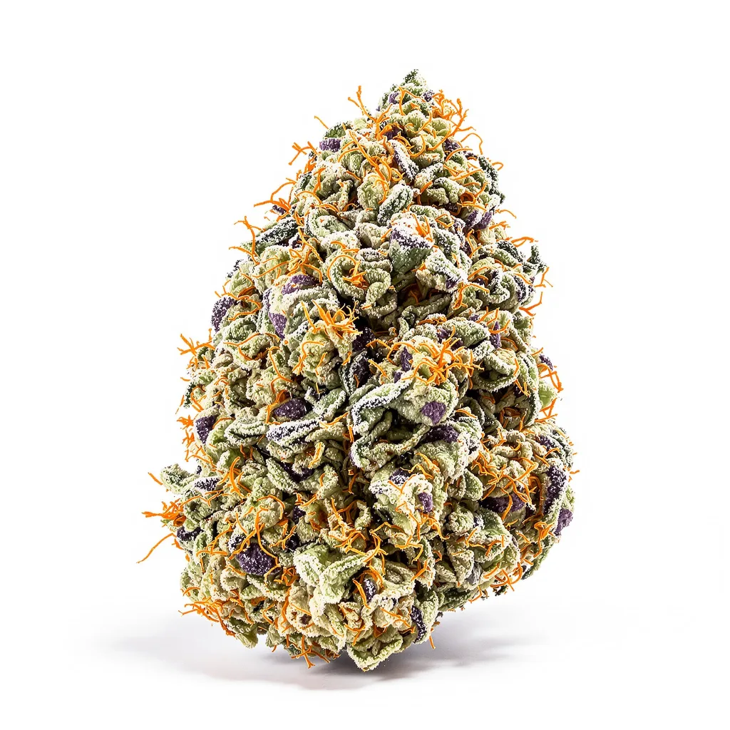 Guptilla 58% indica / 42% sativa — flor con tricomas visibles