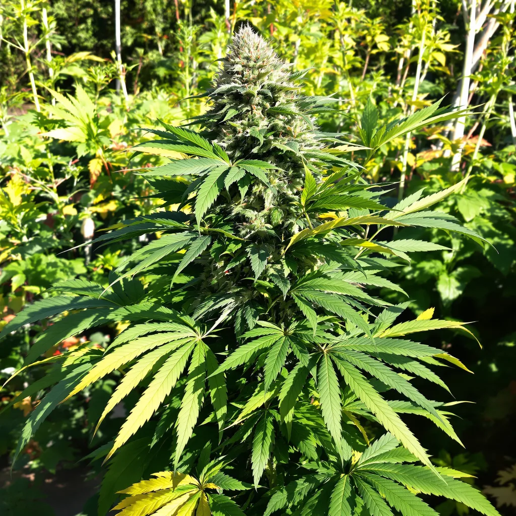 Gutbuster 77% indica / 23% sativa — flor con tricomas visibles