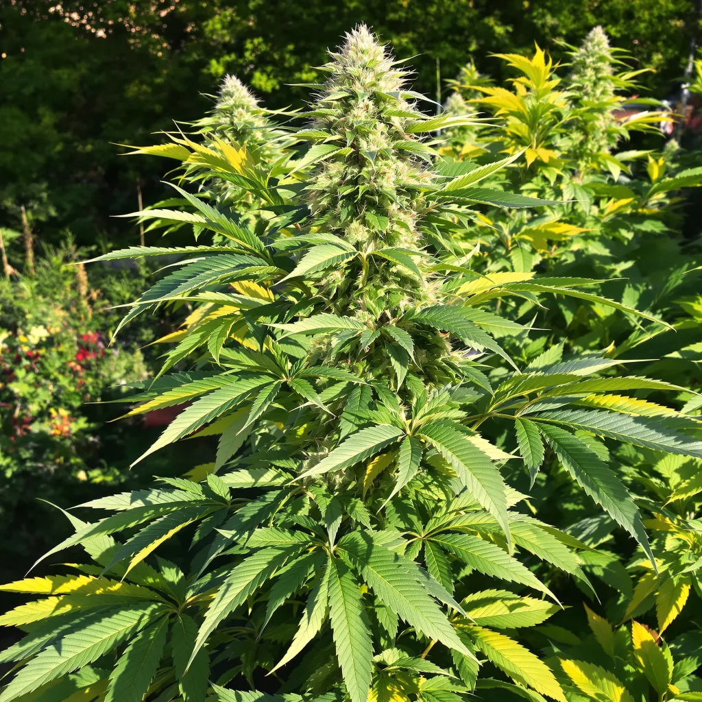 Harle-Tsu CBD 47% indica / 53% sativa — flor con tricomas visibles
