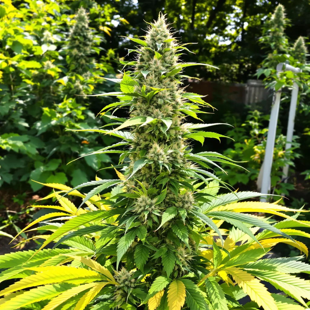 Harlequin CBD 43% indica / 57% sativa — flor con tricomas visibles