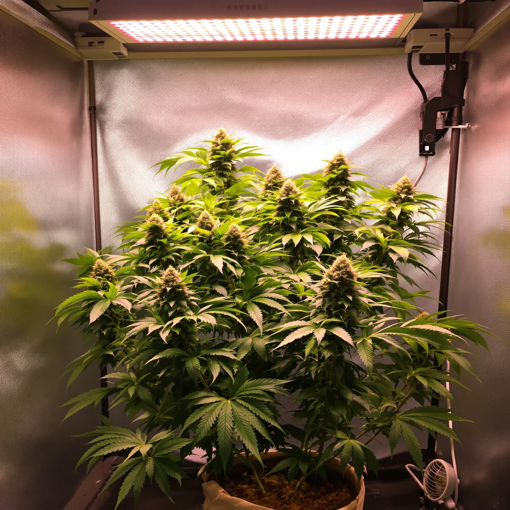 Planta de cannabis Hashbar OG en fase de floración — 60-100 cm autofloración