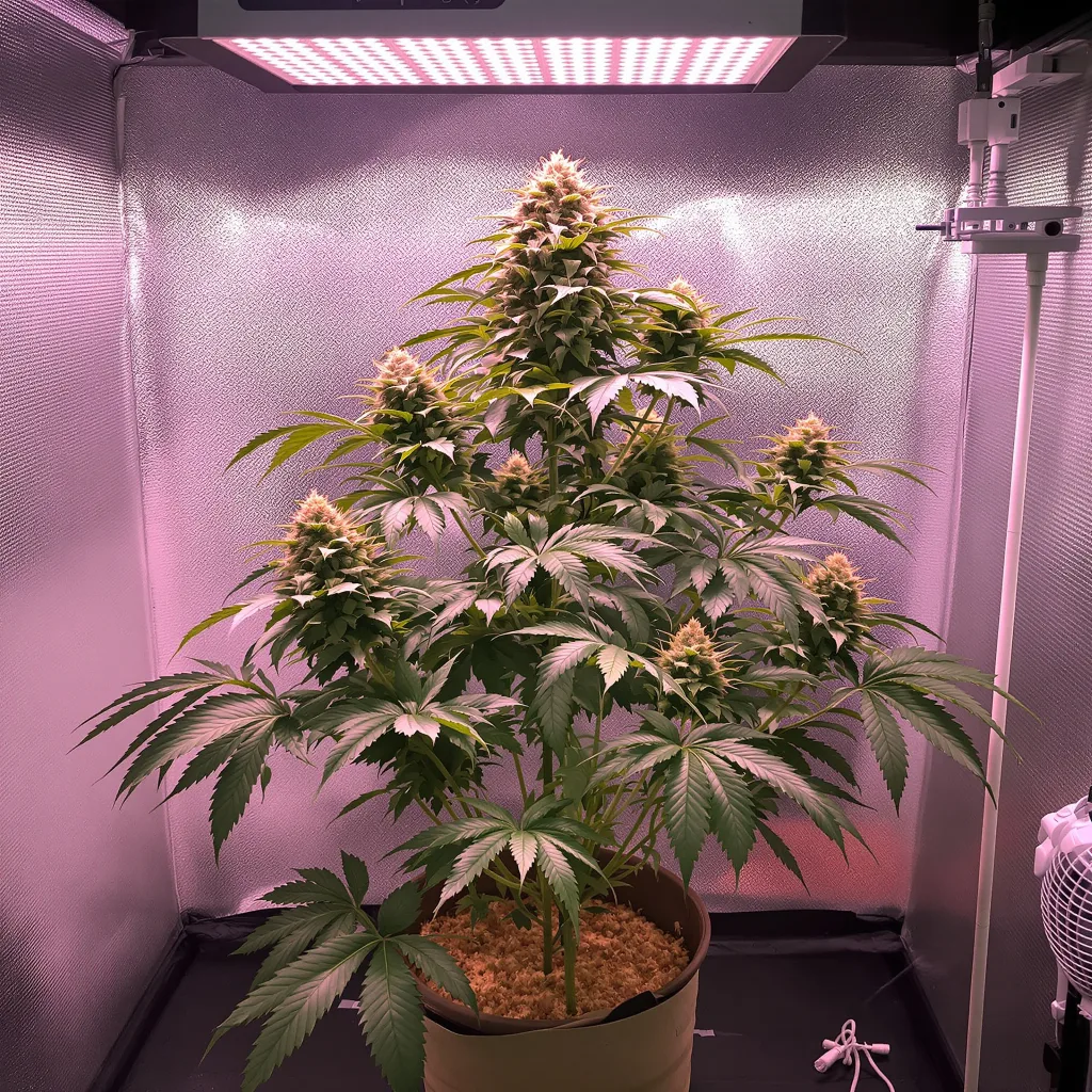 Planta de cannabis Hashberry en fase de floración — 60-100 cm autofloración