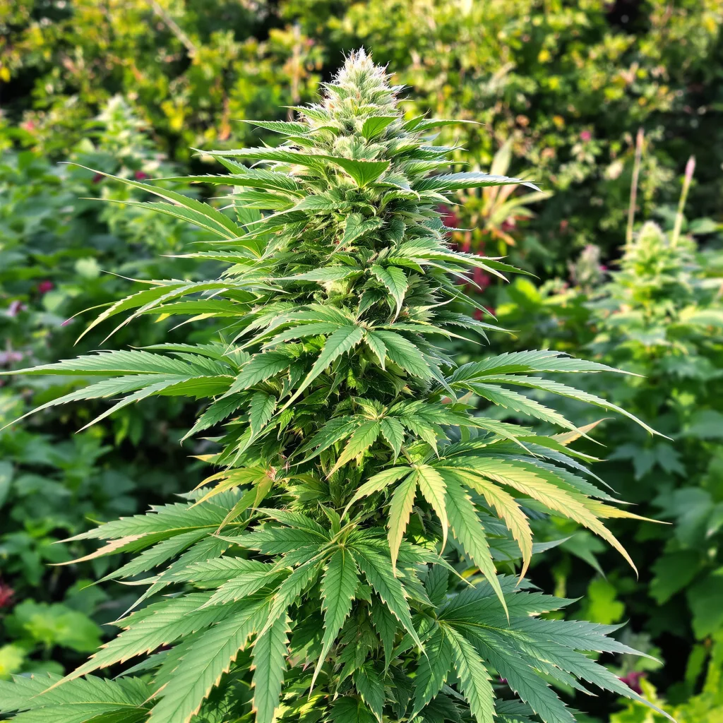 Hashberry 70% indica / 30% sativa — flor con tricomas visibles