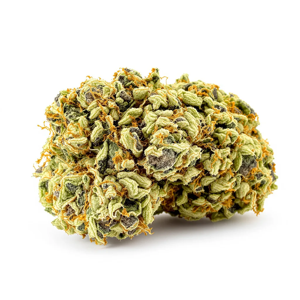 Hawaiian Dream CBD 47% indica / 53% sativa — flor con tricomas visibles