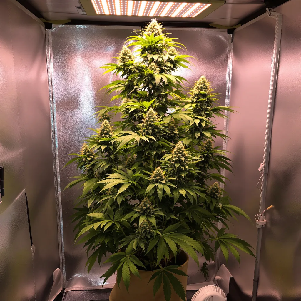 Planta de cannabis Hawaiian Haze en fase de floración — 150-200 cm feminizada