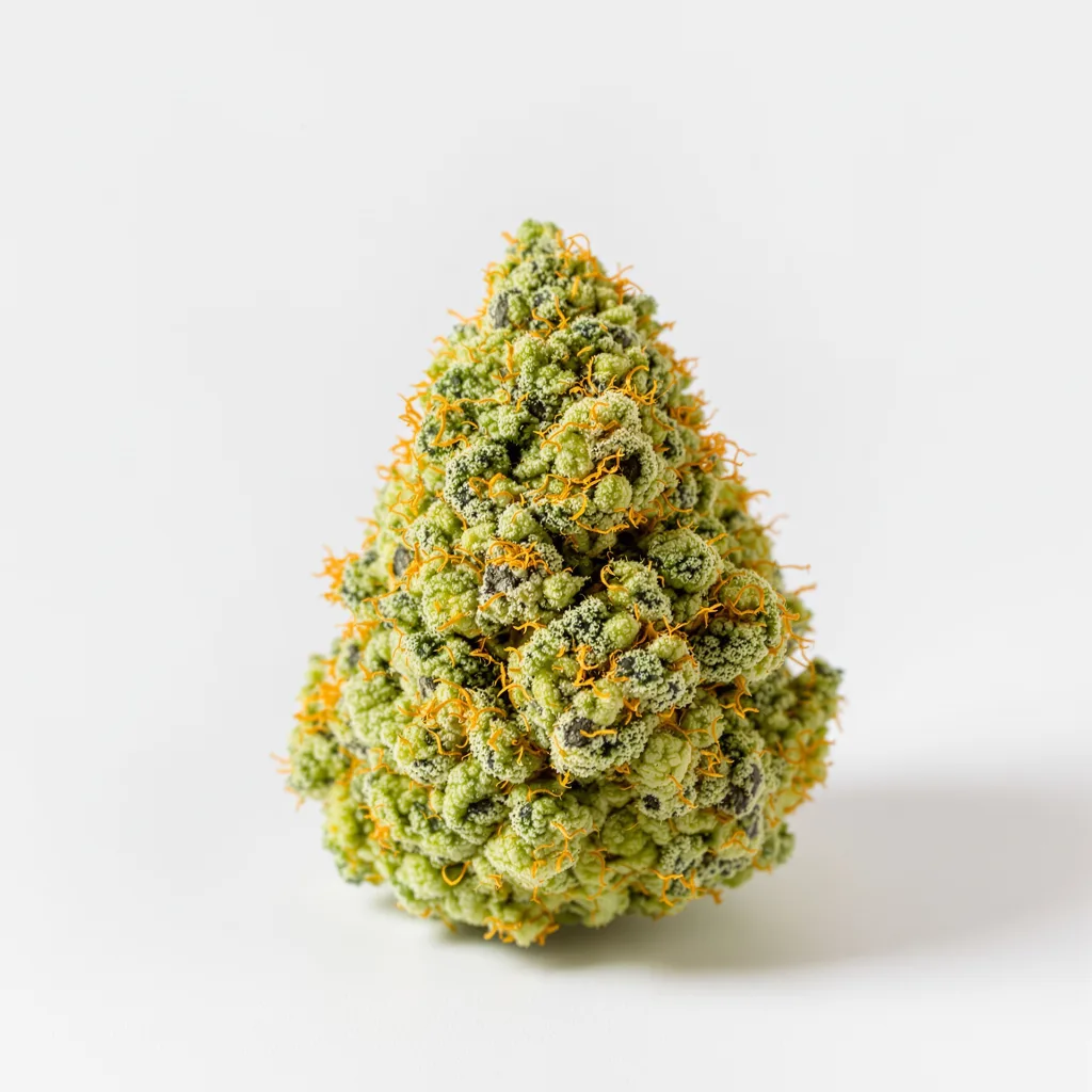 Hawaiian Haze 10% indica / 90% sativa — flor con tricomas visibles