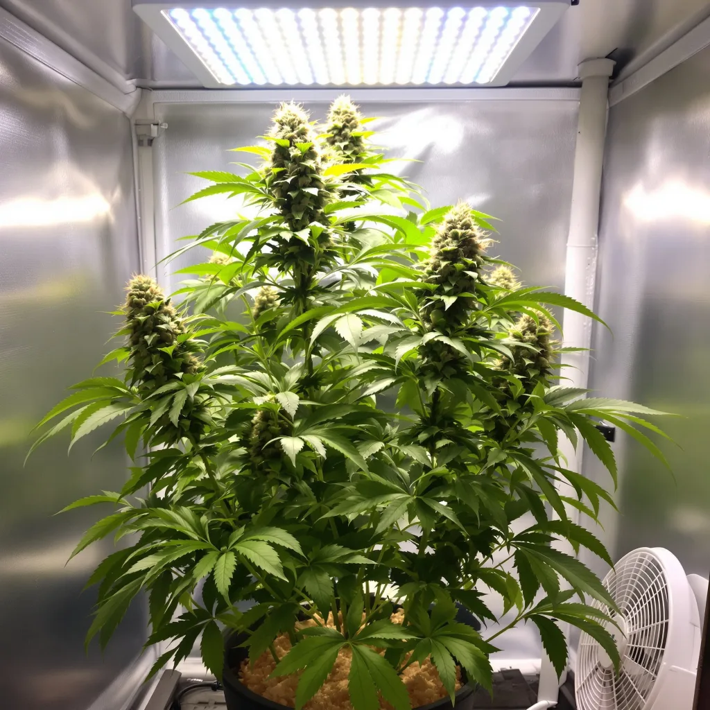 Planta de cannabis Haze XL en fase de floración — 90-130 cm feminizada