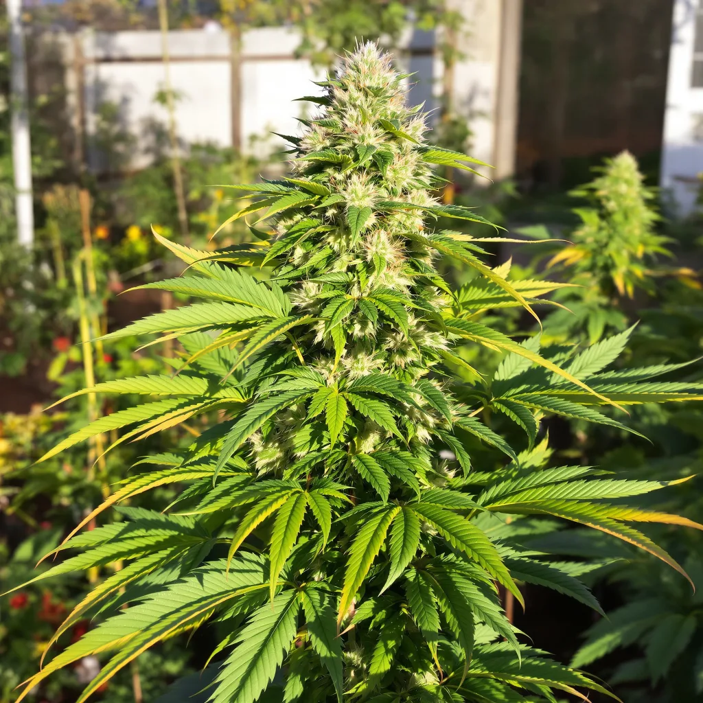 Haze XL 67% indica / 33% sativa — flor con tricomas visibles