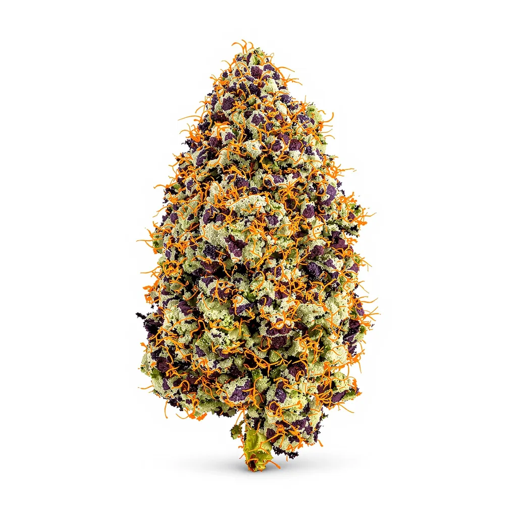 Haze XL 67% indica / 33% sativa — flor con tricomas visibles