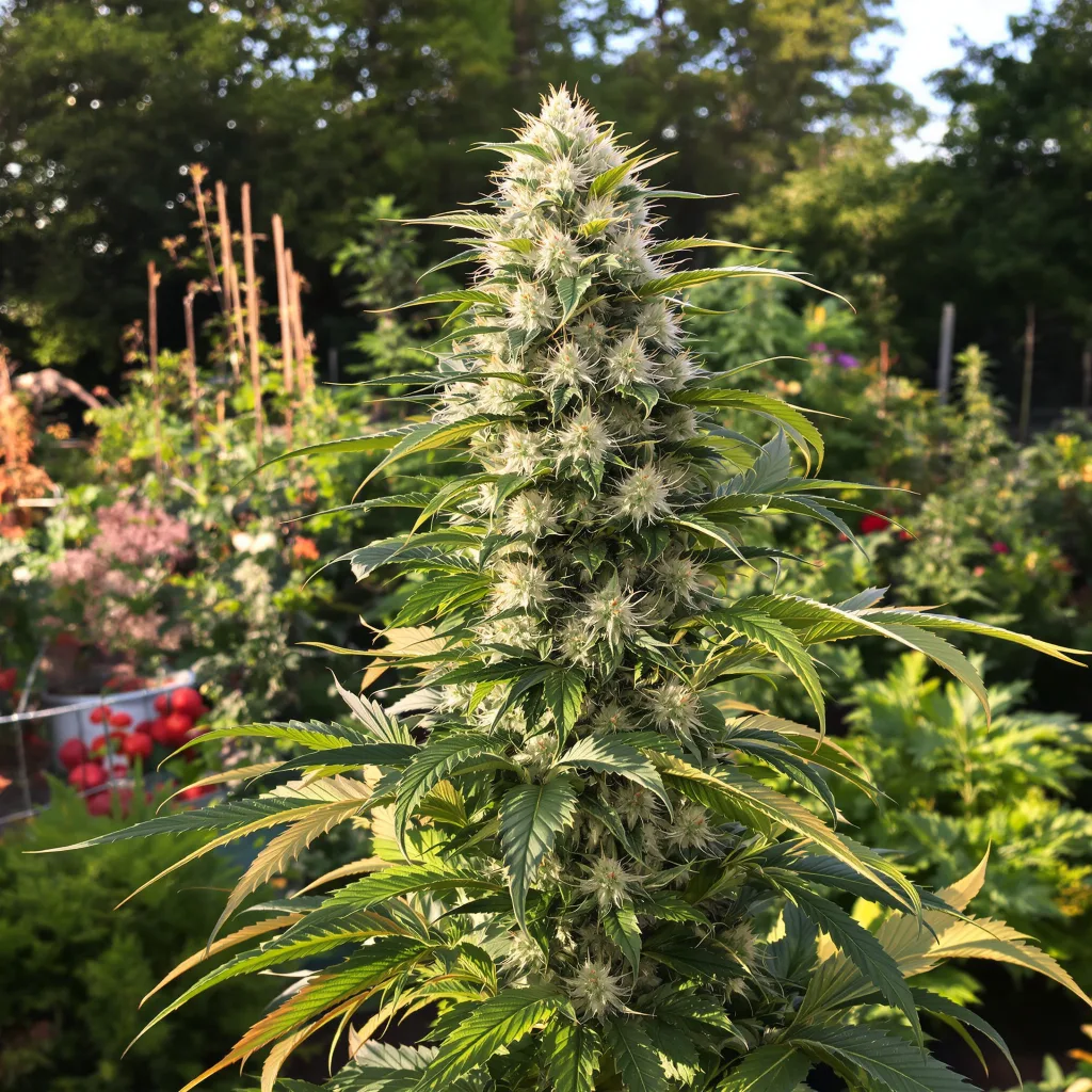 Headband 60% indica / 40% sativa — flor con tricomas visibles