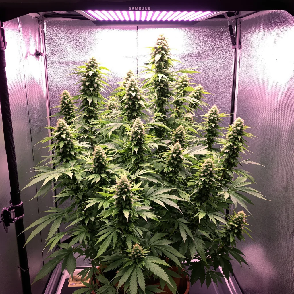 Planta de cannabis Hempstar en fase de floración — 60-100 cm autofloración
