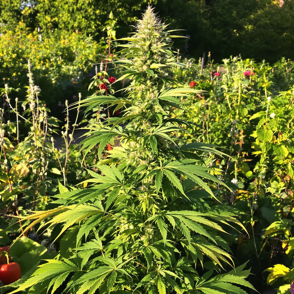 Hempstar 10% indica / 80% sativa — flor con tricomas visibles