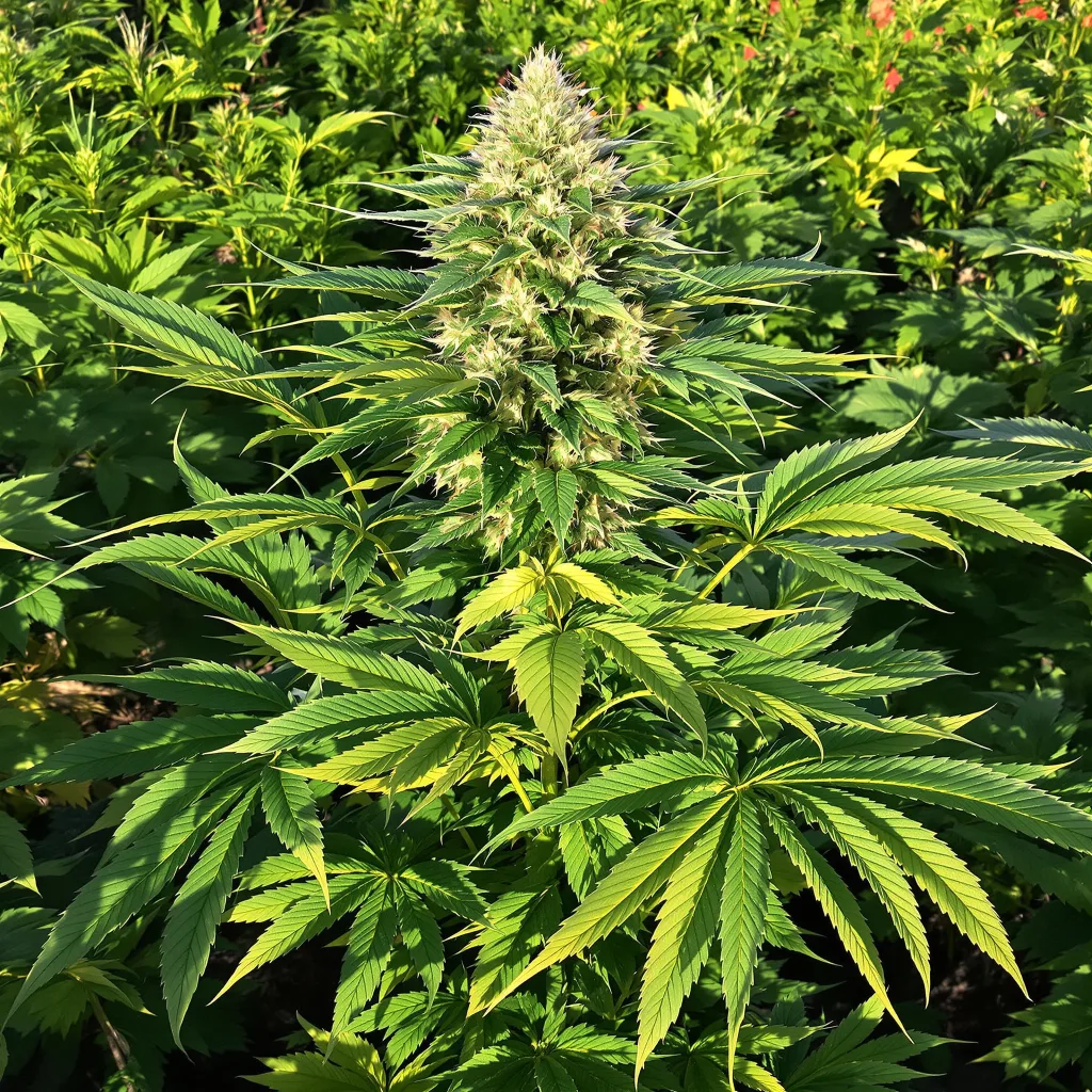 Hercules 89% indica / 11% sativa — flor con tricomas visibles