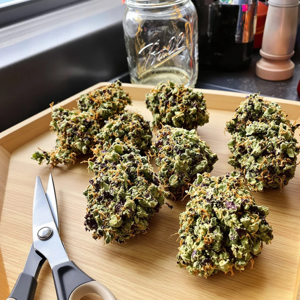 High Resin Strains Mixpack 68% indica / 32% sativa — flor con tricomas visibles