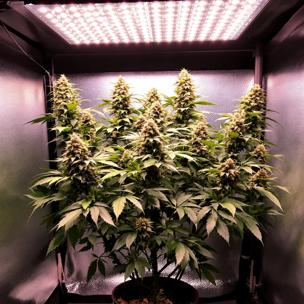 Planta de cannabis Hindu Skunk en fase de floración — 60-100 cm autofloración