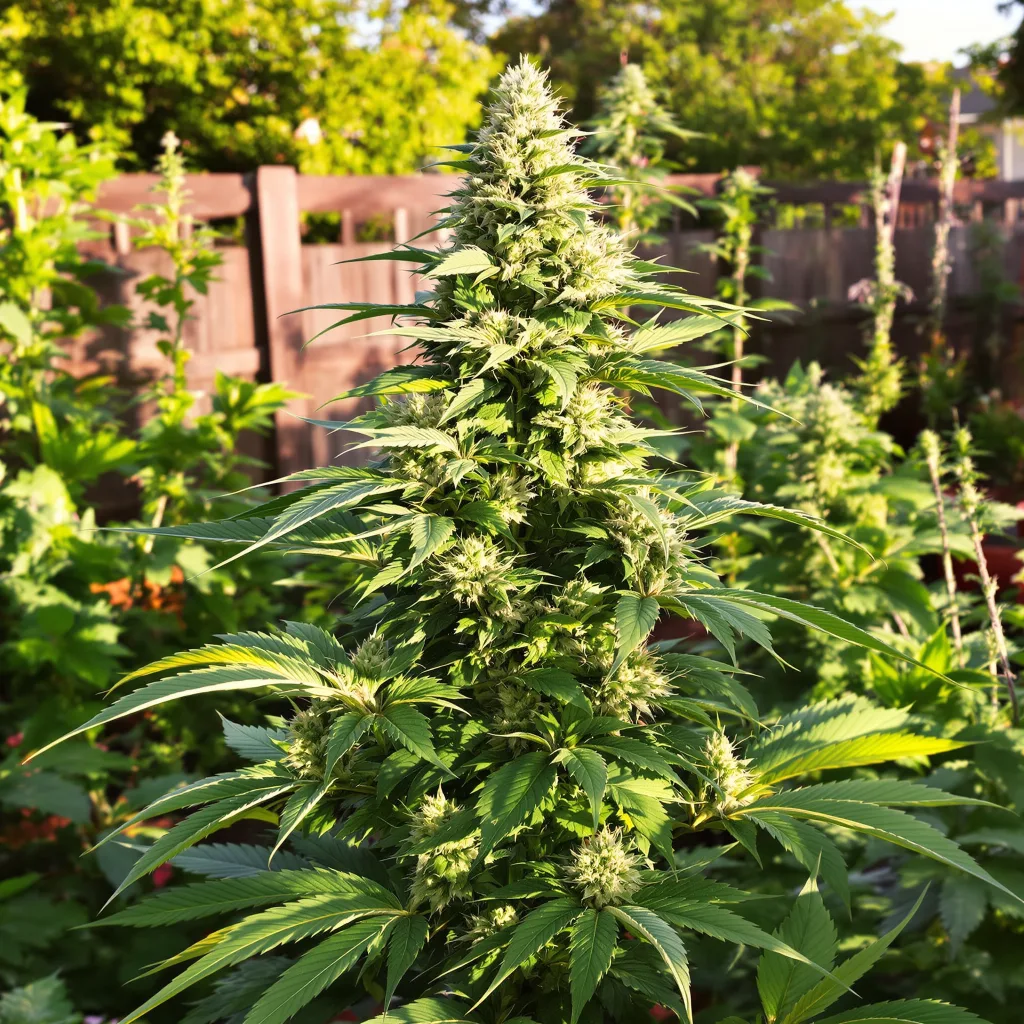 Hippie Crippler 50% indica / 50% sativa — flor con tricomas visibles