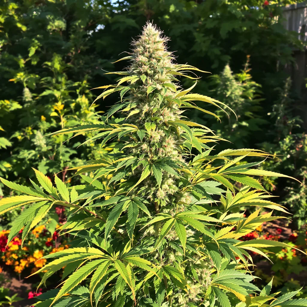 Holy Grail Kush 60% indica / 40% sativa — flor con tricomas visibles