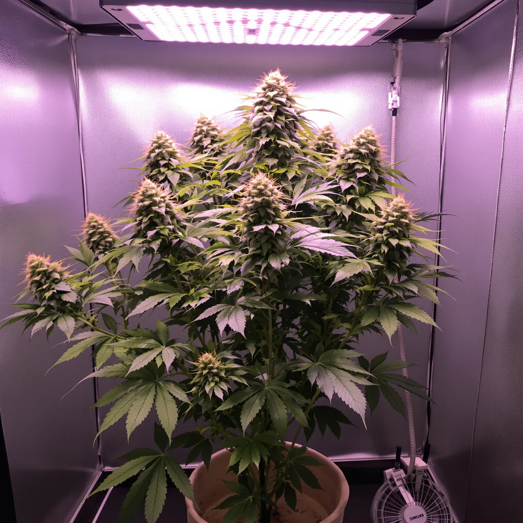 Planta de cannabis Huckleberry en fase de floración — 120-180 cm feminizada