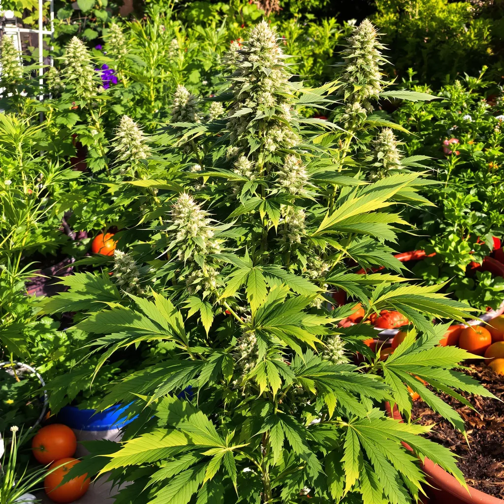 Huckleberry 50% indica / 50% sativa — flor con tricomas visibles