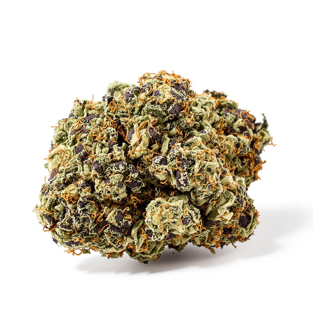 Humboldt Dream 79% indica / 21% sativa — flor con tricomas visibles