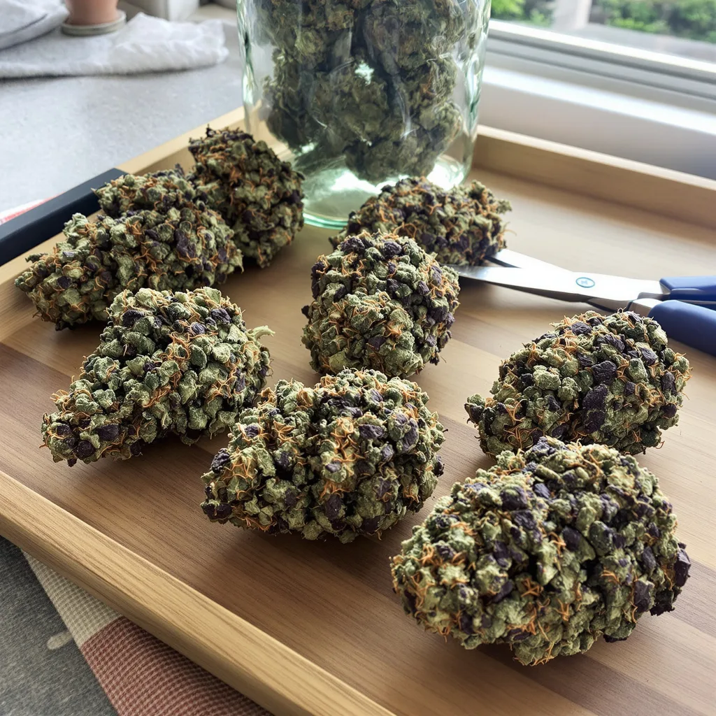 Humboldt Headband 88% indica / 12% sativa — flor con tricomas visibles