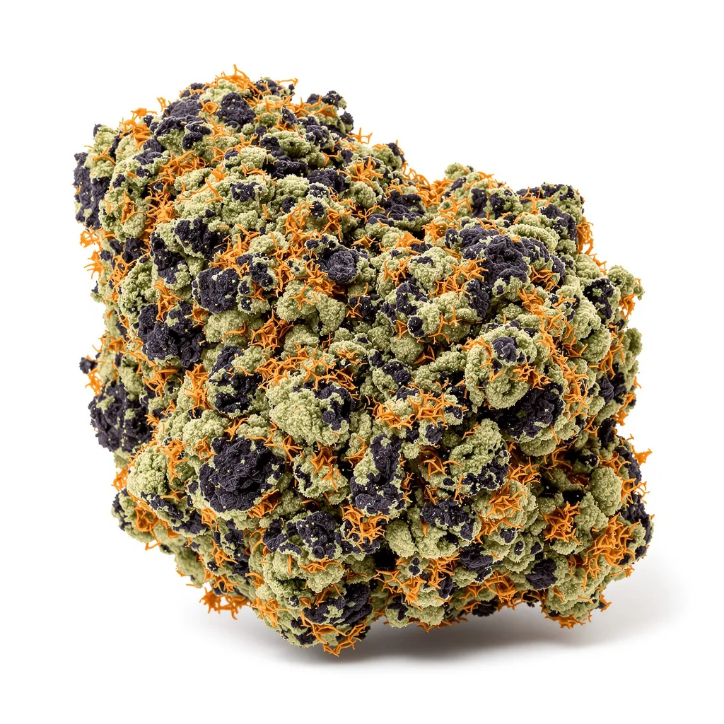 Humboldt Headband 88% indica / 12% sativa — flor con tricomas visibles