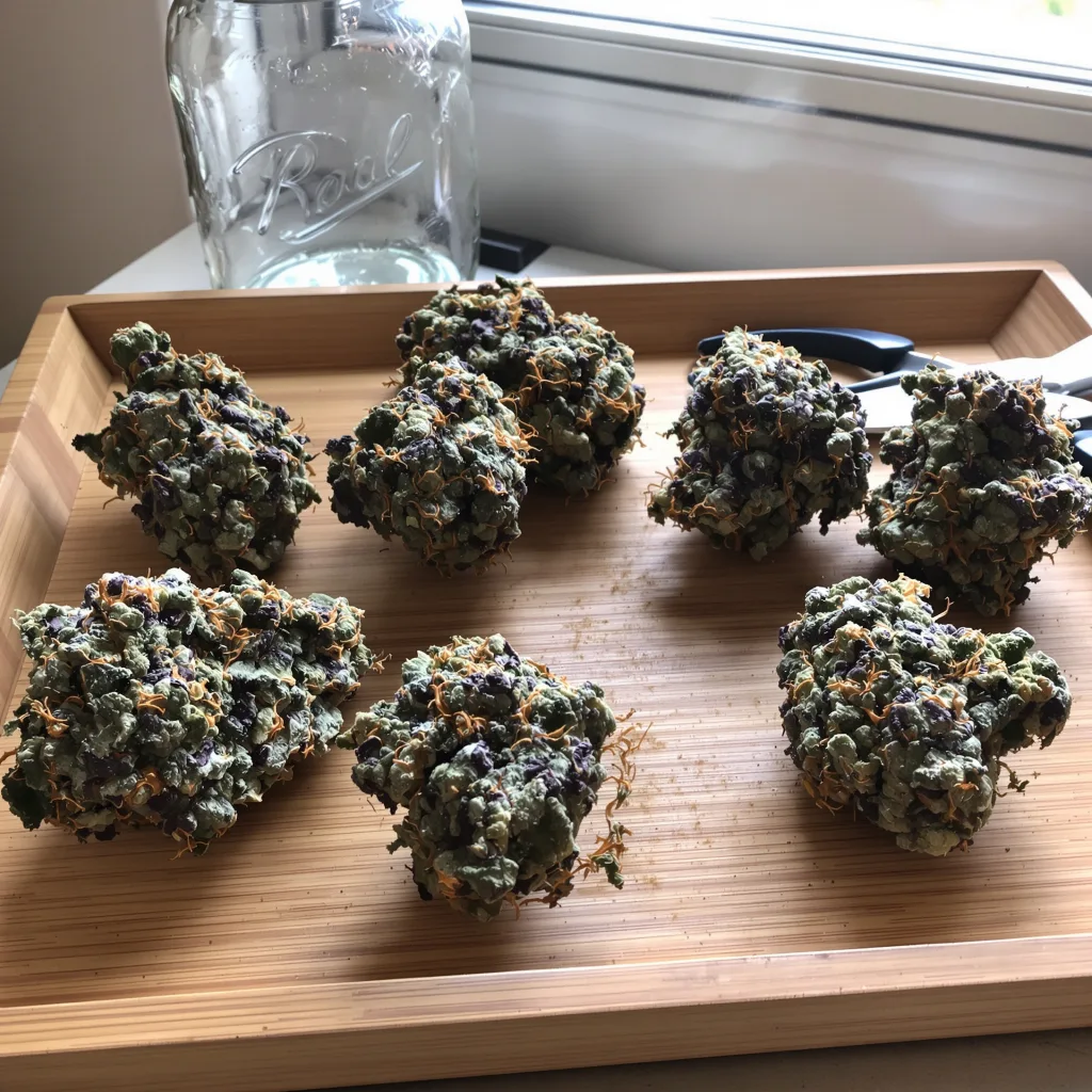 Hyper Critical 68% indica / 32% sativa — flor con tricomas visibles