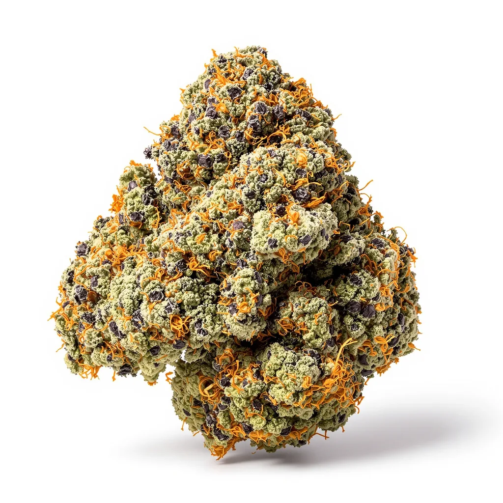 Hyper Critical 68% indica / 32% sativa — flor con tricomas visibles