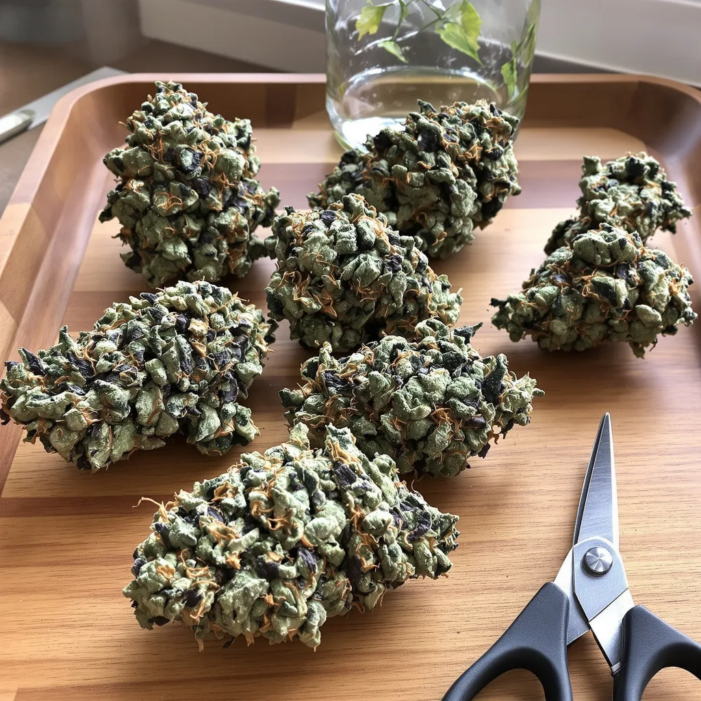 Hyper Critical 68% indica / 32% sativa — flor con tricomas visibles