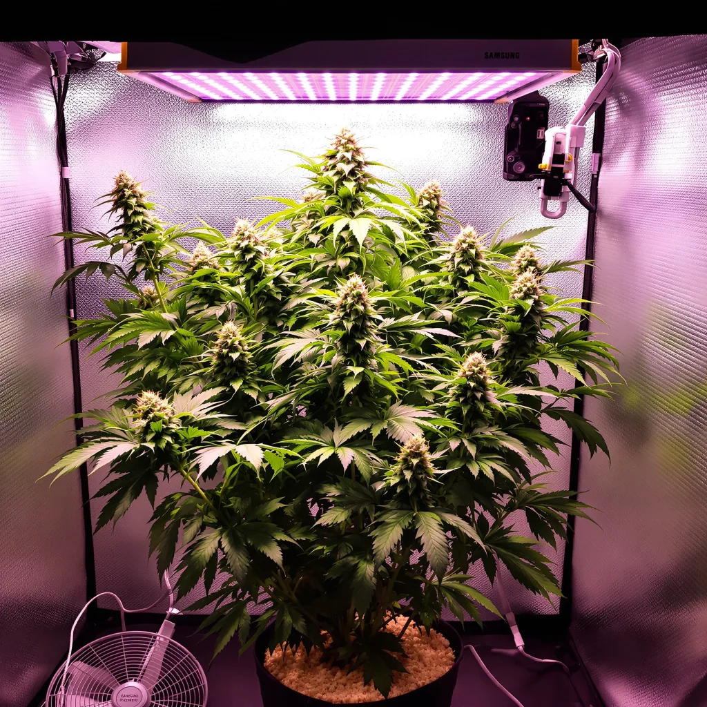 Planta de cannabis Ice Cream Cake en fase de floración — 60-100 cm autofloración