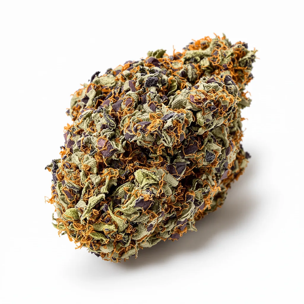 Ice Cream Cake 70% indica / 30% sativa — flor con tricomas visibles