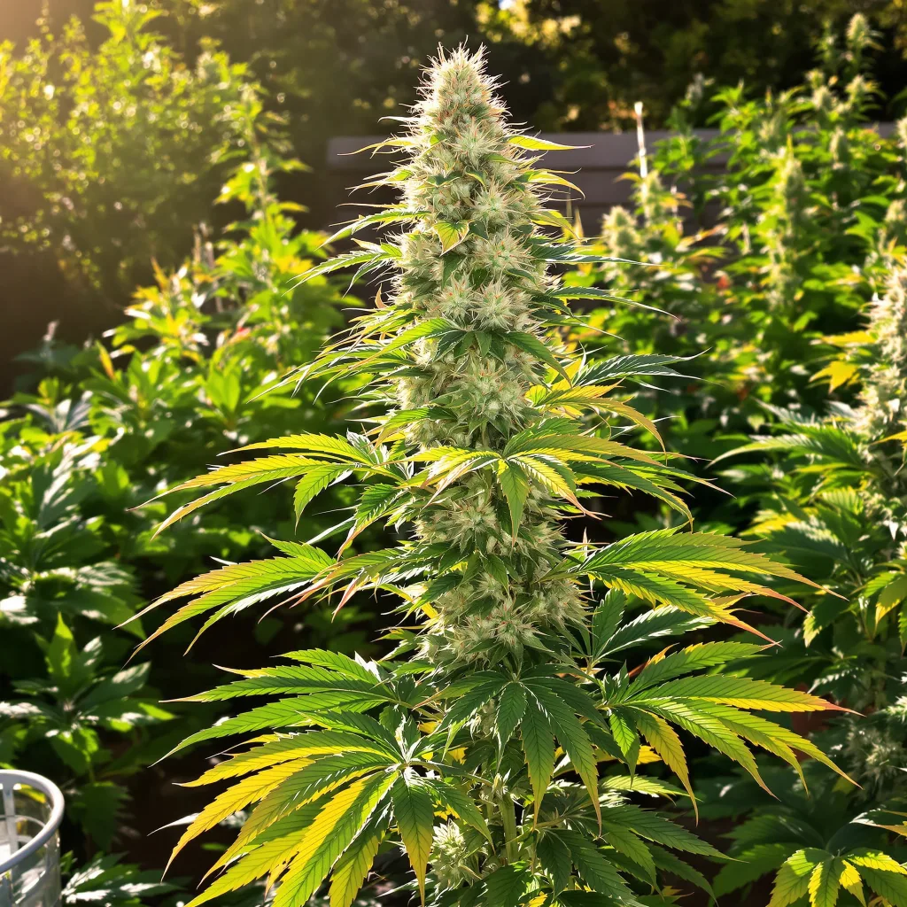 Ice Cream 60% indica / 40% sativa — flor con tricomas visibles