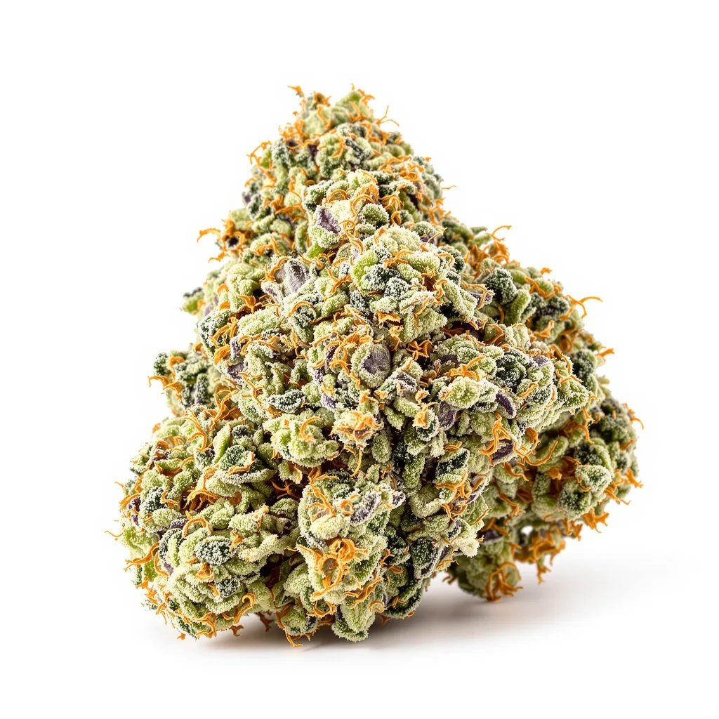 Ice Cream 60% indica / 40% sativa — flor con tricomas visibles