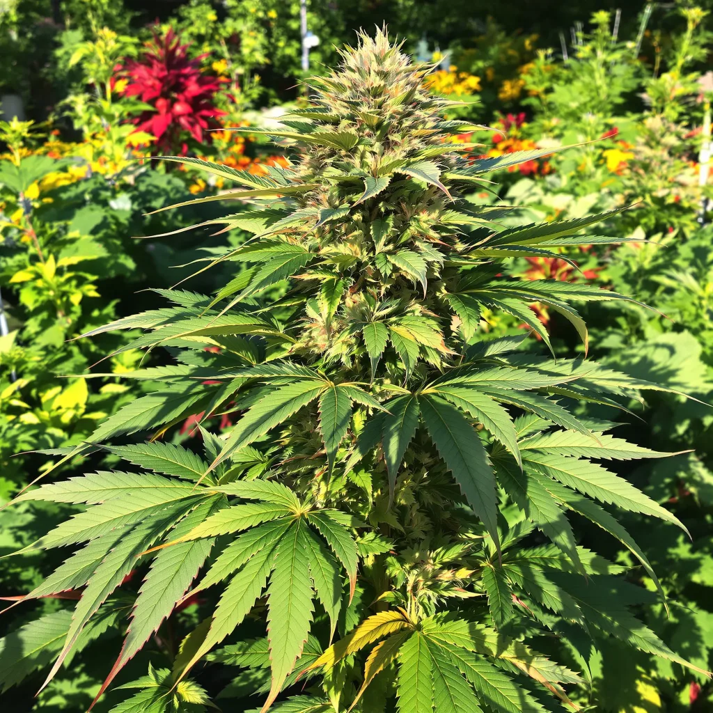 Illuminati 83% indica / 17% sativa — flor con tricomas visibles