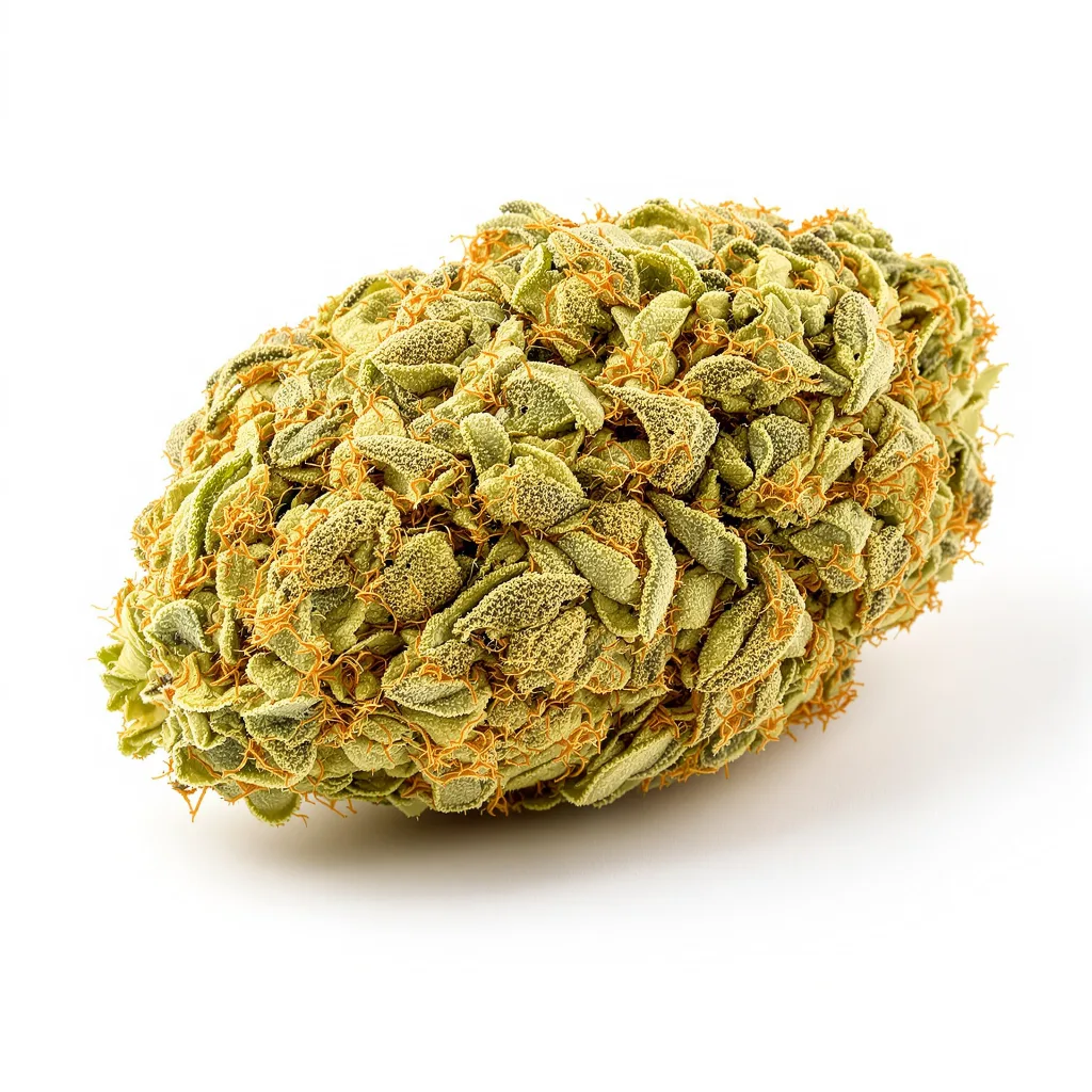 Industrial Plant 20% indica / 80% sativa — flor con tricomas visibles